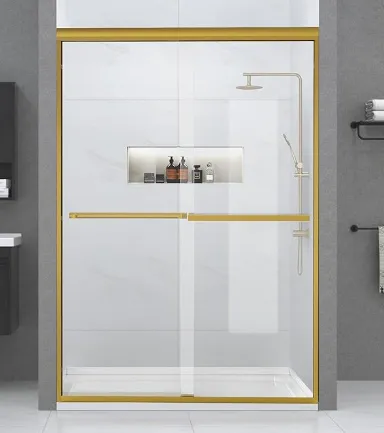 48x72 Framed Shower Door Gold