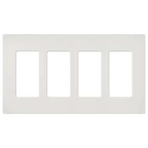 4-G White Screwless Midsize Wall Plate