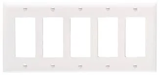 5-G White Screwless Midsize Wall Plate