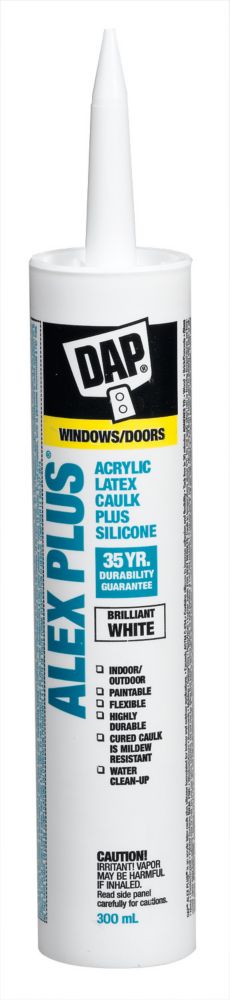 Dap Alex Plus All-Purpose Acrylic Latex Caulk Plus , White 300ml