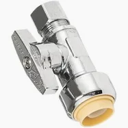 1/2" Pushfit to 3/8" OD Straight Valve