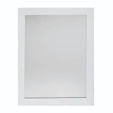 24" White Mirror