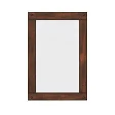 24" Brown Framed Mirror
