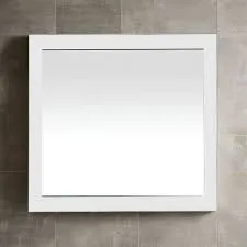 30" White Mirror
