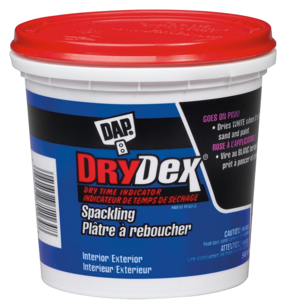 Dap Canada Dap Drydex Spackling with Dry Time Indicator, 237ml, Pink 946ml