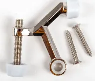 ADJ. Door Stop Hinge Silver