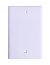 1 Gang Blank Plate White