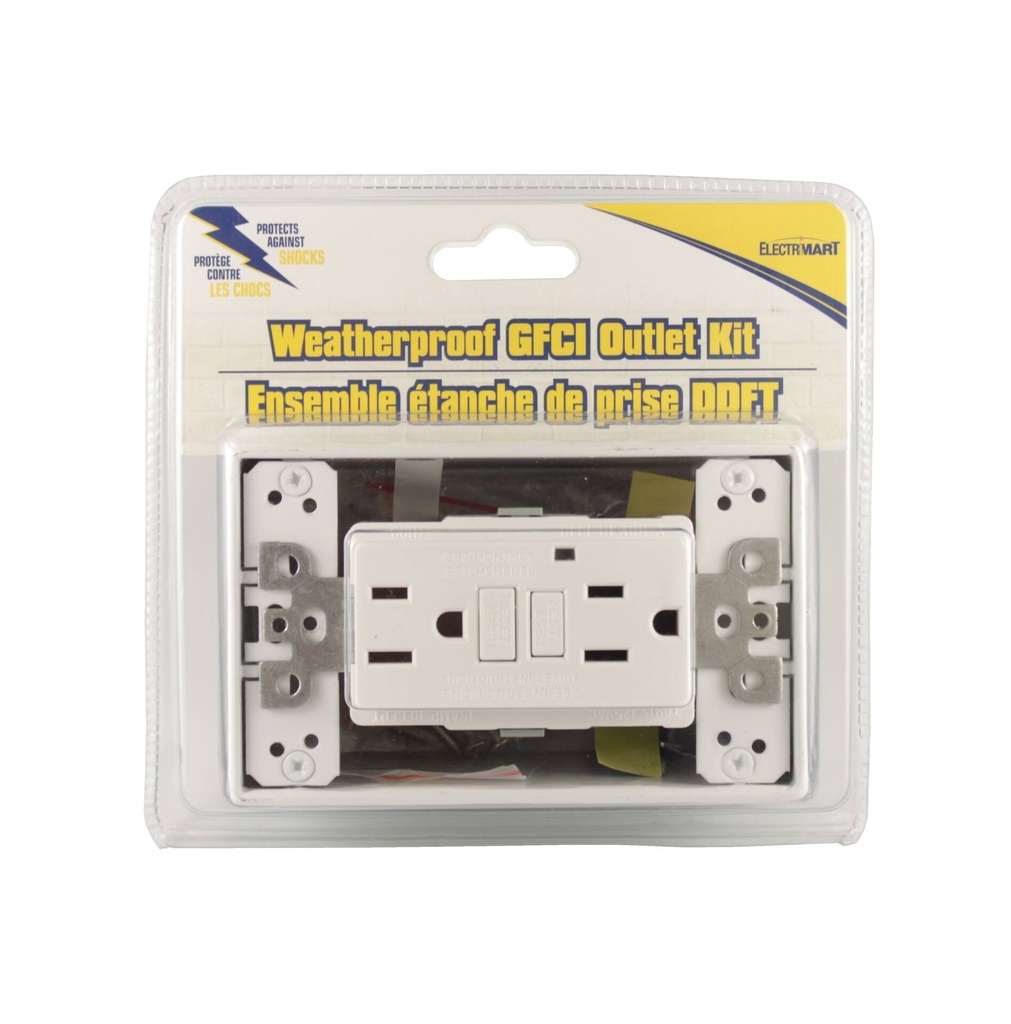 Vista Waterproof GFCI Outlet Kit, White
