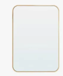 32x32 Gold Aluminium Framed Mirror