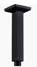 Ceiling Shower Rod Black 4''
