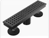 Linear Drain 12'' Black Grill