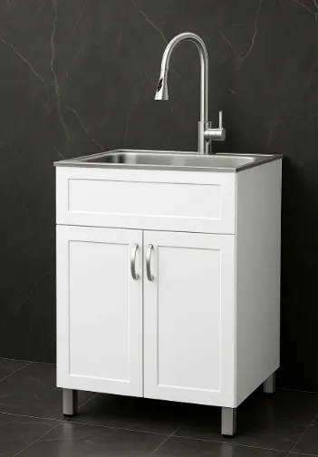 Laundry Tub W Stainless Steel Sink & Faucet