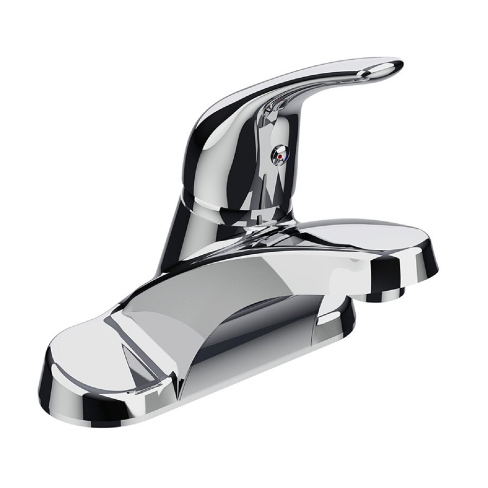 Streamway Chrome 1-Handle 4-in Centre-set Bathroom Sink Faucet with Drain and Deck Plate