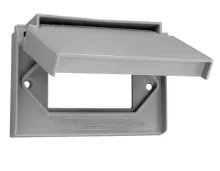 Leviton 1Gang Weatherproof Duplex Cover Grey