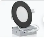 4'' Black Potlight 5CCT Slimpanel