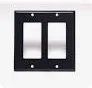 2 Gang Plate Black
