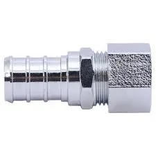 1/2" PEX x3/8" OD Straight Chrome