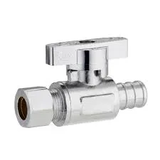 1/2" PEX to 1/4" OD Straight Fridge Valve