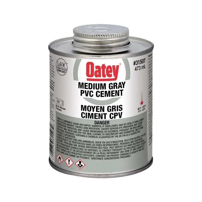 Medium Gray PVC Cement 473ml