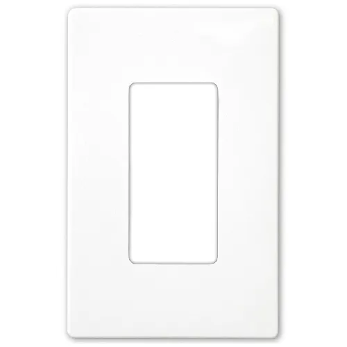 1-G White Screwles Wall Plate