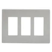 3-G White Screwless Midsize Wall Plate