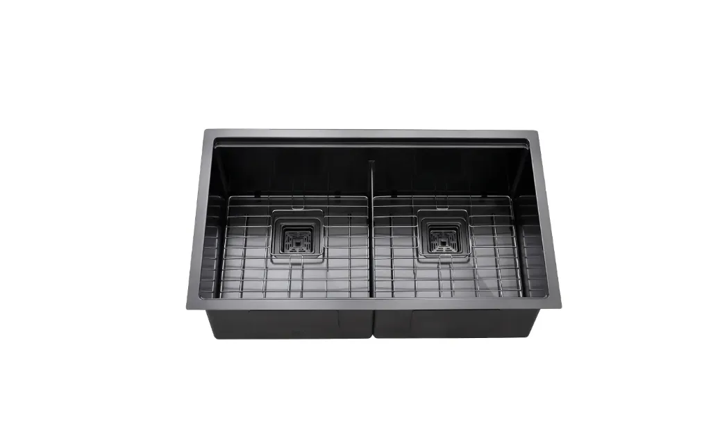 32" Workstation Undermount Double Bowls 50/50 Kitchen Sink In 16 Gague - UNS1515PMB