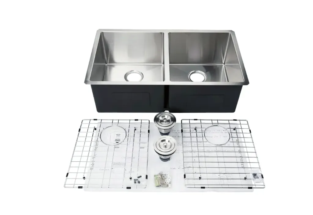 33" MISSION UNDERMOUNT KITCHEN SINK-16G DOUBLE BOWLS - UN1515PBN