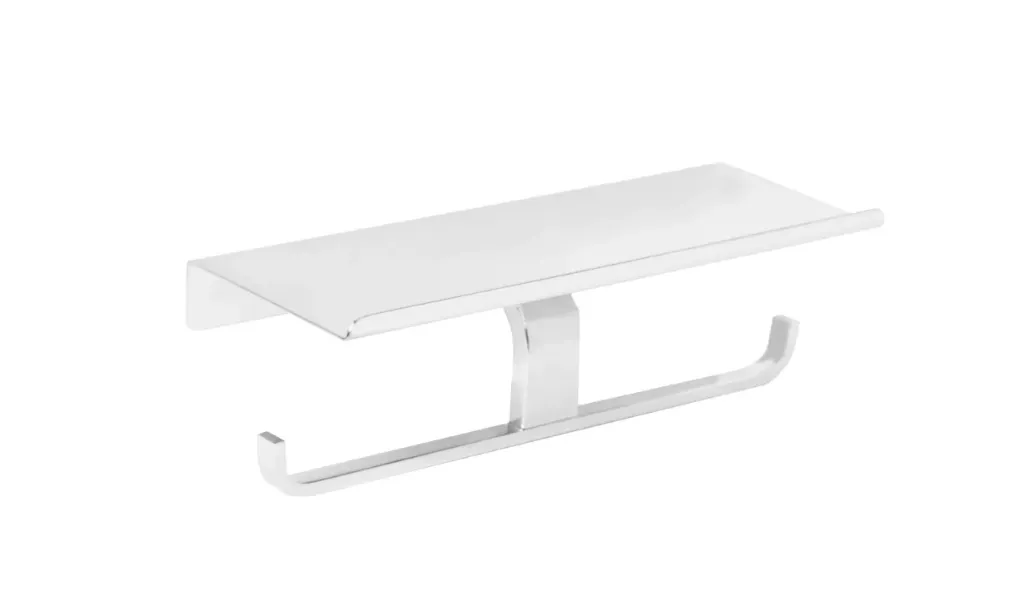 TOILET PAPER DOUBLE HOLDER WITH SHELF - TPHSD123CP